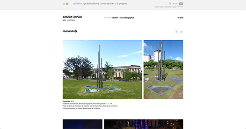 Le site "Document d'artistes de la Réunion"