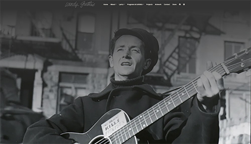 Le site web officiel de Woody Guthrie