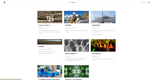 Le site web de l'artiste Xavier Daniel